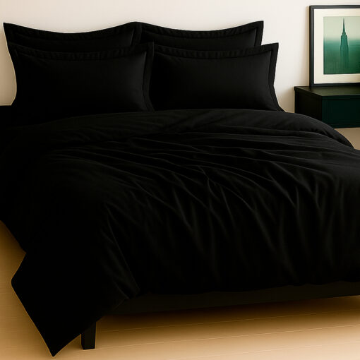 Juego de duvet algodón negro