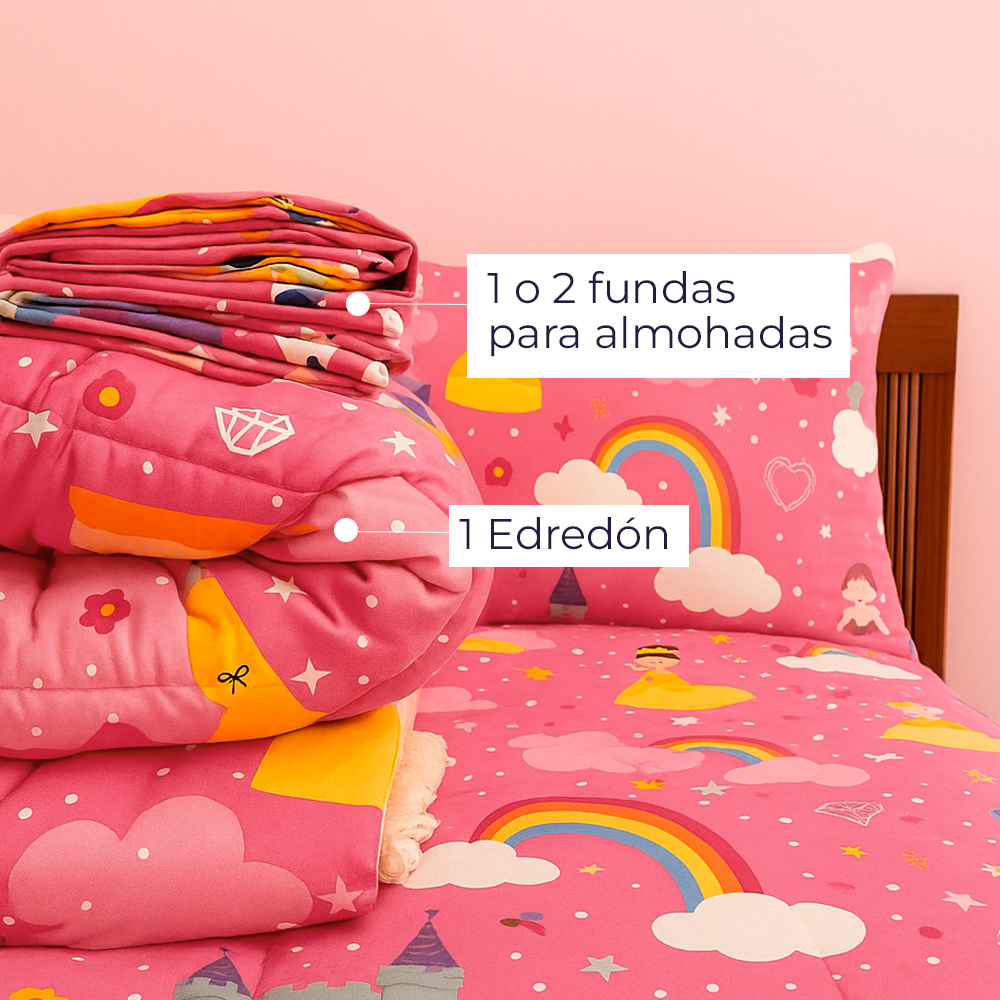 Edredón Infantil Princesas y Unicornios - Imagen 4