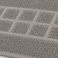 Tapete de Ba o Gris 100% Algod n 1000G | 50 x 50 cm Casa LiLe
