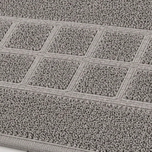 Tapete de Ba o Gris 100% Algod n 1000G | 50 x 50 cm Casa LiLe