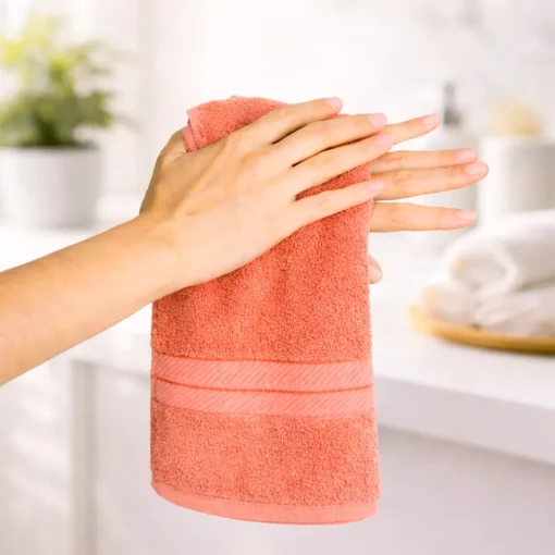 Kit Toalla Hogar Coral Toalla de Cuerpo + Toalla de Mano Casa LiLe