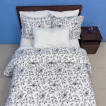 Combo duvet más plumón hojas blanco