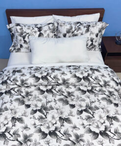 Combo duvet más plumón flor grande gris