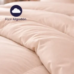 Duvet Hotelero Beige 144 Hilos Polialgod n 50/50 + Fundas Casa LiLe