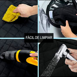 Alternative view of Protector de silla de carro delantero impermeable premium verde militar