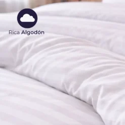Duvet Hotelero Blanco 300 Hilos Polialgod n Premium 60/40 + Fundas Casa LiLe
