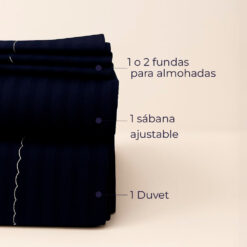 Juego de duvet azúl noche