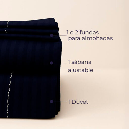 Juego de duvet azúl noche