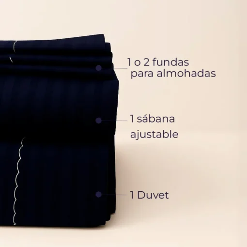 Juego de duvet azul noche premium Casa LiLe