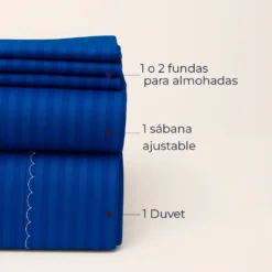 Juego de duvet premium azul rey Casa LiLe
