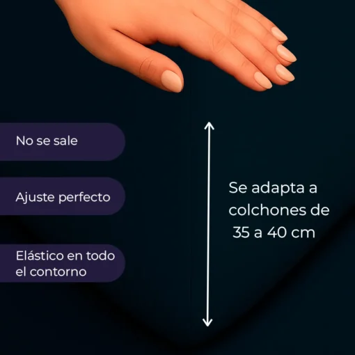 Juego de S banas Algod n Azul Oscuro 400 hilos Casa LiLe