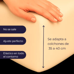 Juego de sábanas algodón beige