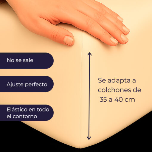 Juego de sábanas algodón beige