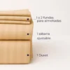 Juego de duvet premium beige Casa LiLe