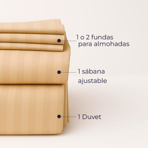 Juego de duvet beige