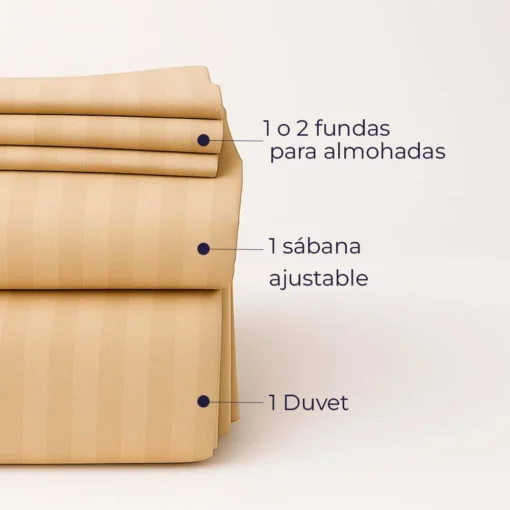 Juego de duvet premium beige Casa LiLe