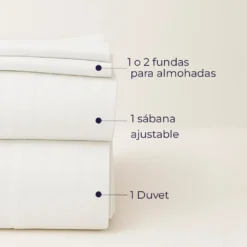 Juego de duvet premium blanco Casa LiLe
