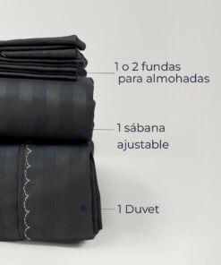 Juego de duvet gris oscuro