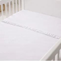 Juego de s banas blanco con boleros para cuna Casa LiLe