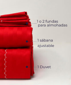 Juego de duvet rojo