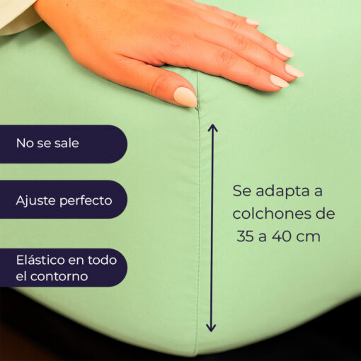 Juego de sabanas verde manzana