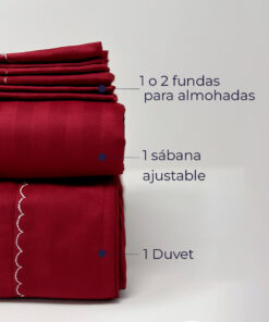 Juego de duvet vinotinto