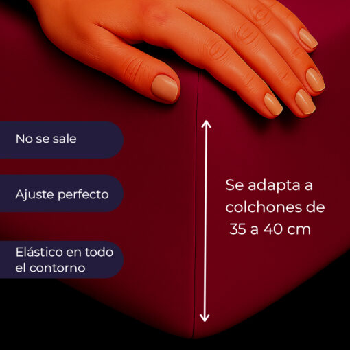 Juego de sábanas vinotinto