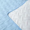 Combo Fresh Infantil Celeste/Blanco Juego de S banas Azul Cielo Embosadas + Cubrelecho Infantil Celeste/Blanco Casa LiLe