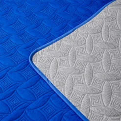 Cubrelecho Infantil Doble Faz Azul Rey y Gris Casa LiLe