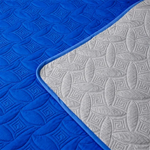 Cubrelecho Infantil Doble Faz Azul Rey y Gris Casa LiLe