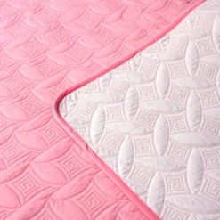Cubrelecho Infantil Doble Faz Rosado y Blanco Casa LiLe