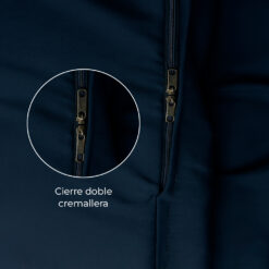 Juego de duvet más plumón azul noche