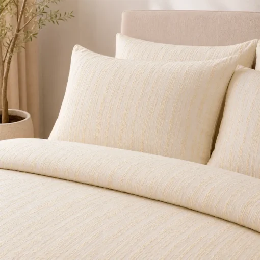 Duvet + Fundas Jacquard 300 Hilos Polialgod n Arena L neas Finas Casa LiLe