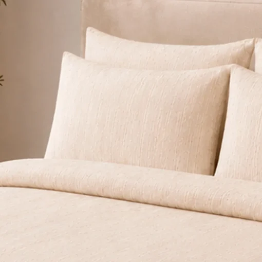 Duvet + Fundas Jacquard 300 Hilos Polialgod n Beige L neas Finas Casa LiLe