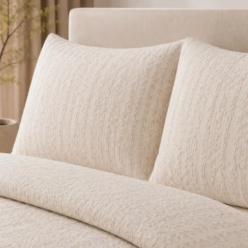 Duvet + Fundas Jacquard 300 Hilos Polialgod n Taup L neas Finas Casa LiLe