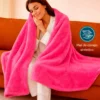 Cobija piel de conejo sint tica Fucsia Casa LiLe