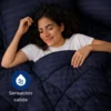 Plum n Azul Oscuro Embozado Premium + Set Fundas Casa LiLe
