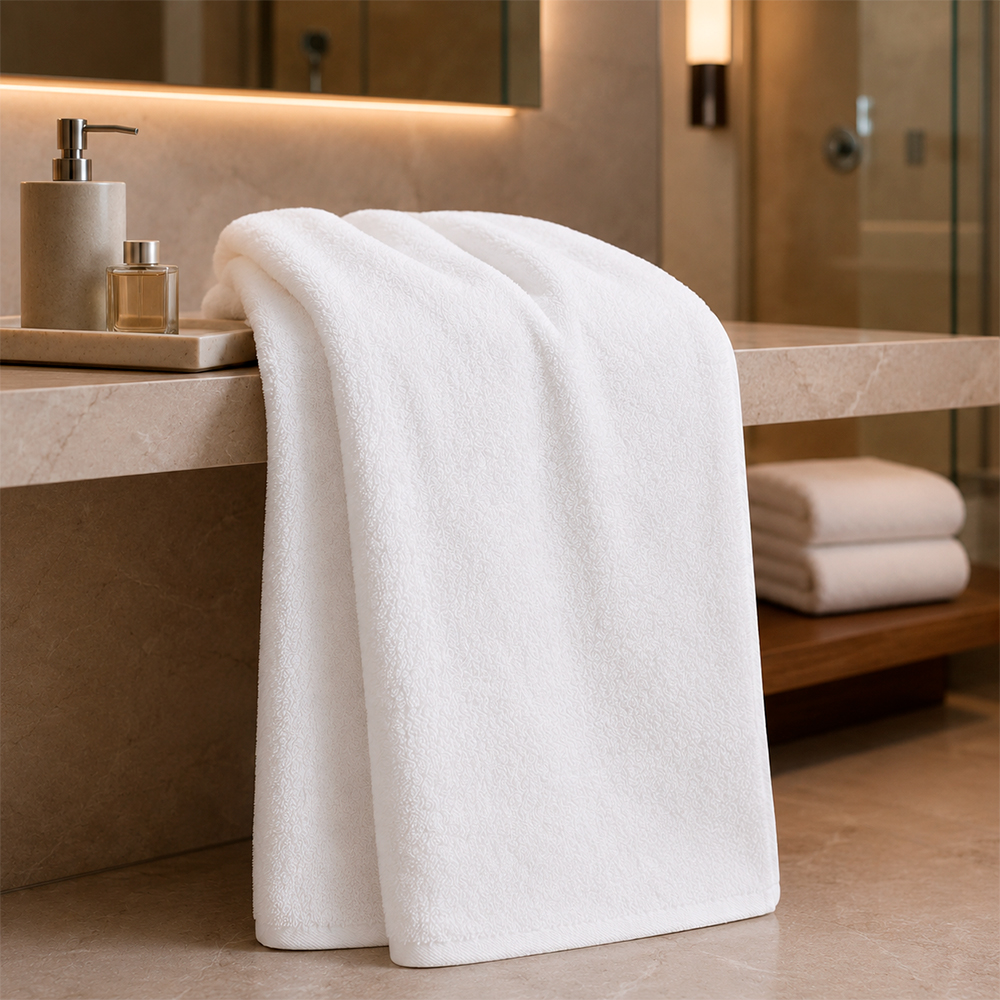 Toalla de Cuerpo Blanca 70x140cm 100% Algodón Varios Gramajes | Colección Hotelera