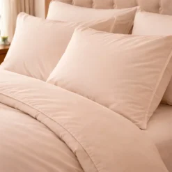 Duvet Hotelero Beige 144 Hilos Polialgod n 50/50 + Fundas Casa LiLe