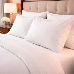 Combo Hotelero Juego de S banas Polialgod n + Protector de Colch n Antifluido + Almohada Down Proof 300 Hilos Casa LiLe