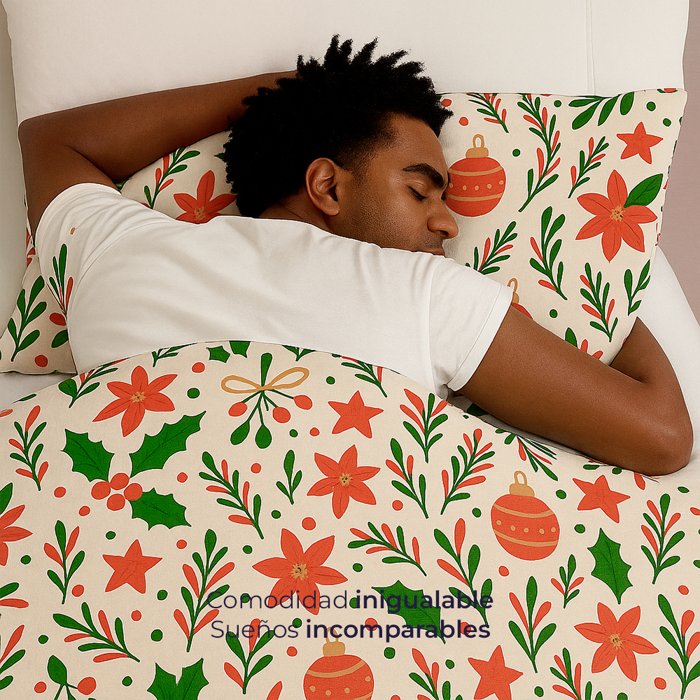 Duvet Navideño Doble Faz – Navidad Clásica - Imagen 5