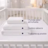 Juego de s banas blanco con bordado blanco para cuna Casa LiLe