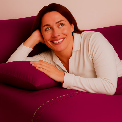 Juego de sábanas vinotinto