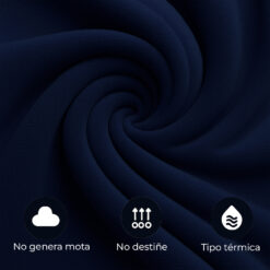 Alternative view of Cobija piel de conejo sintética Azul Oscuro