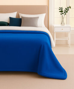 Cobija piel de conejo sintética azul