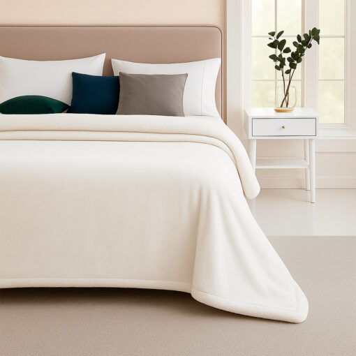 Cobija piel de conejo sintética beige