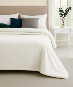 Cobija piel de conejo sintética blanca