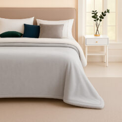 Cobija piel de conejo sintética gris