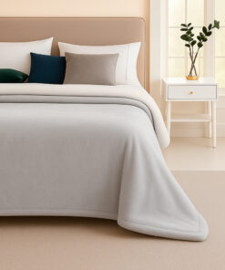 Cobija piel de conejo sintética gris