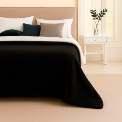 Cobija piel de conejo sintética negra